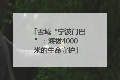 雪域“宁波门巴”：海拔4000米的生命守护