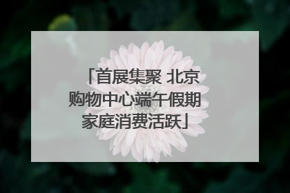 首展集聚 北京购物中心端午假期家庭消费活跃
