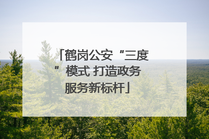 鹤岗公安“三度”模式 打造政务服务新标杆