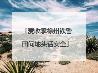 麦收季徐州铁警田间地头话安全