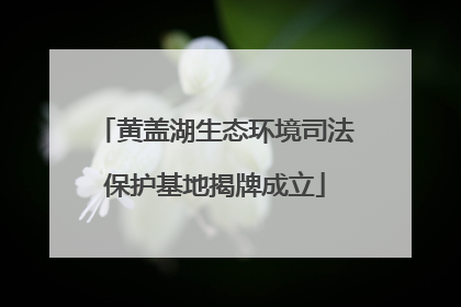 黄盖湖生态环境司法保护基地揭牌成立