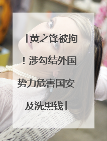 黄之锋被拘！涉勾结外国势力危害国安及洗黑钱