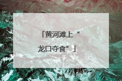 黄河滩上“龙口夺食”