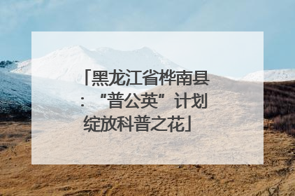 黑龙江省桦南县：“普公英”计划绽放科普之花