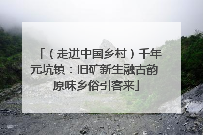 （走进中国乡村）千年元坑镇：旧矿新生融古韵 原味乡俗引客来
