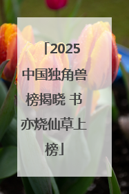 2025中国独角兽榜揭晓 书亦烧仙草上榜