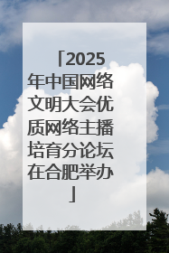 2025年中国网络文明大会优质网络主播培育分论坛在合肥举办
