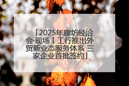 2025年廊坊经洽会·现场丨工行推出外贸新业态服务体系 三家企业首批签约