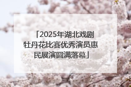 2025年湖北戏剧牡丹花比赛优秀演员惠民展演圆满落幕