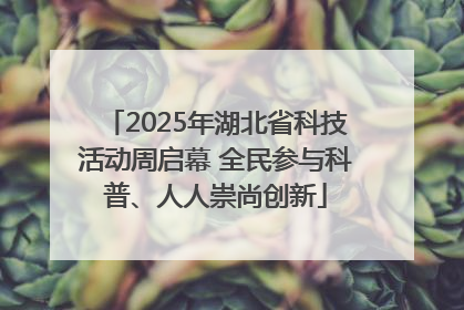 2025年湖北省科技活动周启幕 全民参与科普、人人崇尚创新