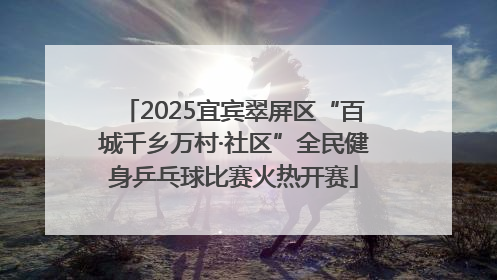 2025宜宾翠屏区“百城千乡万村·社区”全民健身乒乓球比赛火热开赛