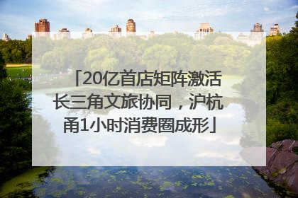 20亿首店矩阵激活长三角文旅协同，沪杭甬1小时消费圈成形