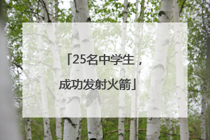 25名中学生，成功发射火箭