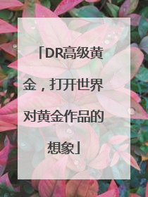DR高级黄金，打开世界对黄金作品的想象